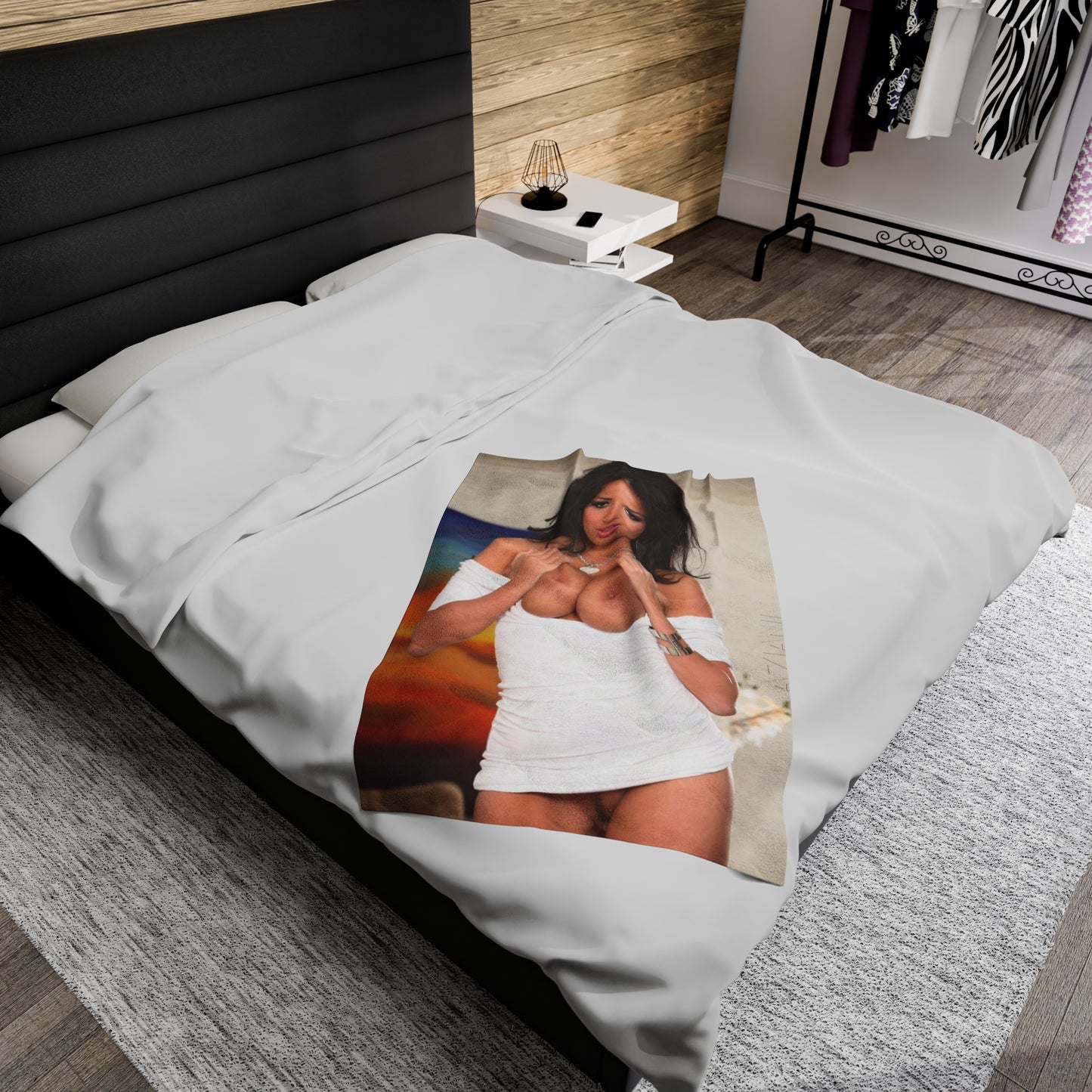 Velveteen Plush Blanket Anissa Kate Nude