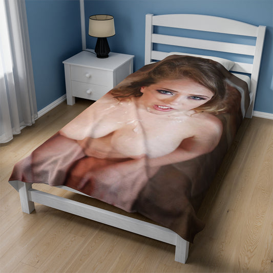 Velveteen Plush Blanket Cumshot Target Kagney Lynn Karter Facial Tits
