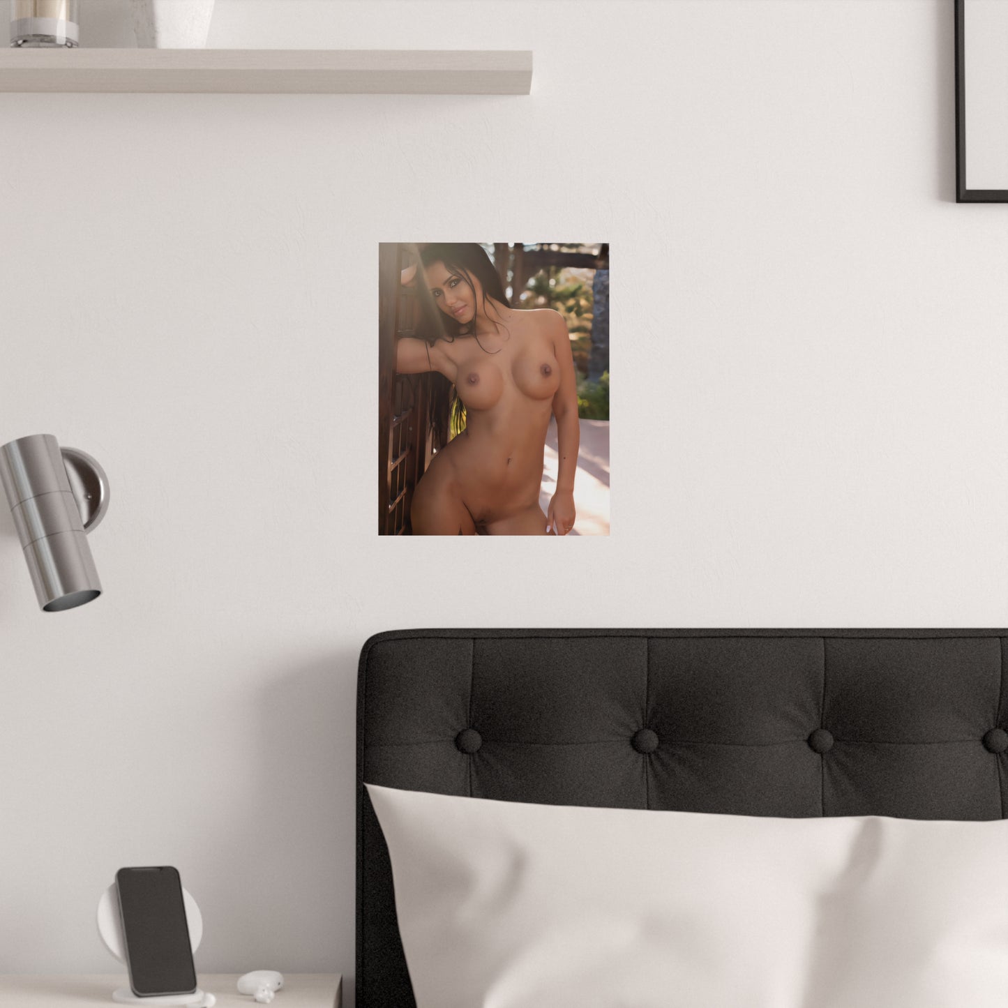 Satin Posters (210gsm) Sexy Nude Brunette