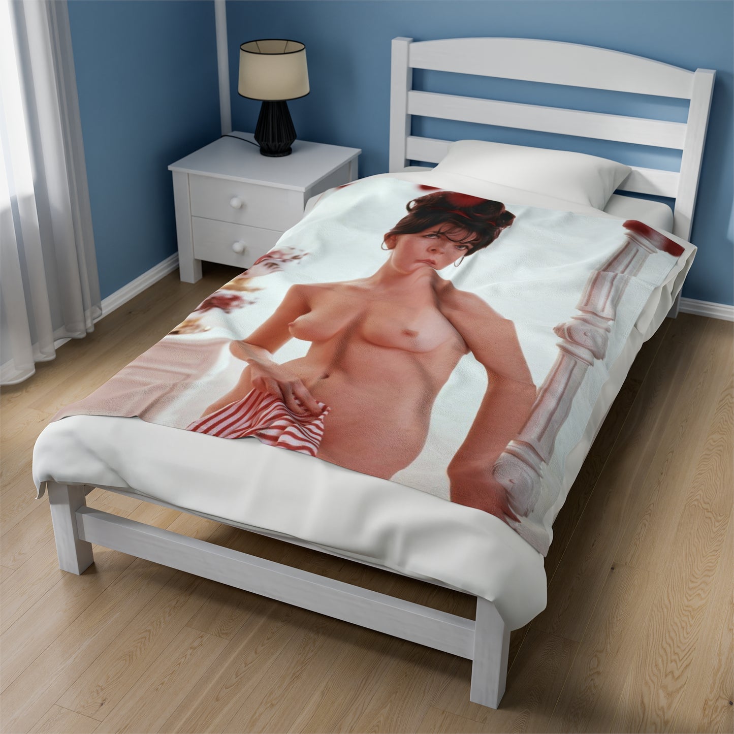 Velveteen Plush Blanket Playboy Playmate May 1964 Terri Kimball