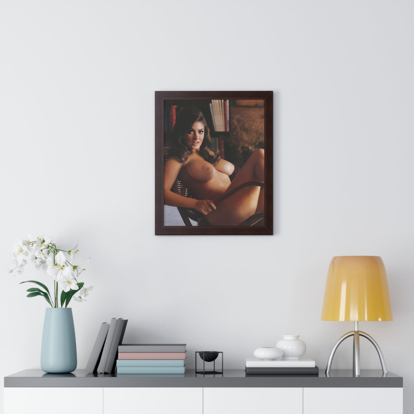 Framed Vertical Poster Playboy Playmate Cynthia Myers Nude