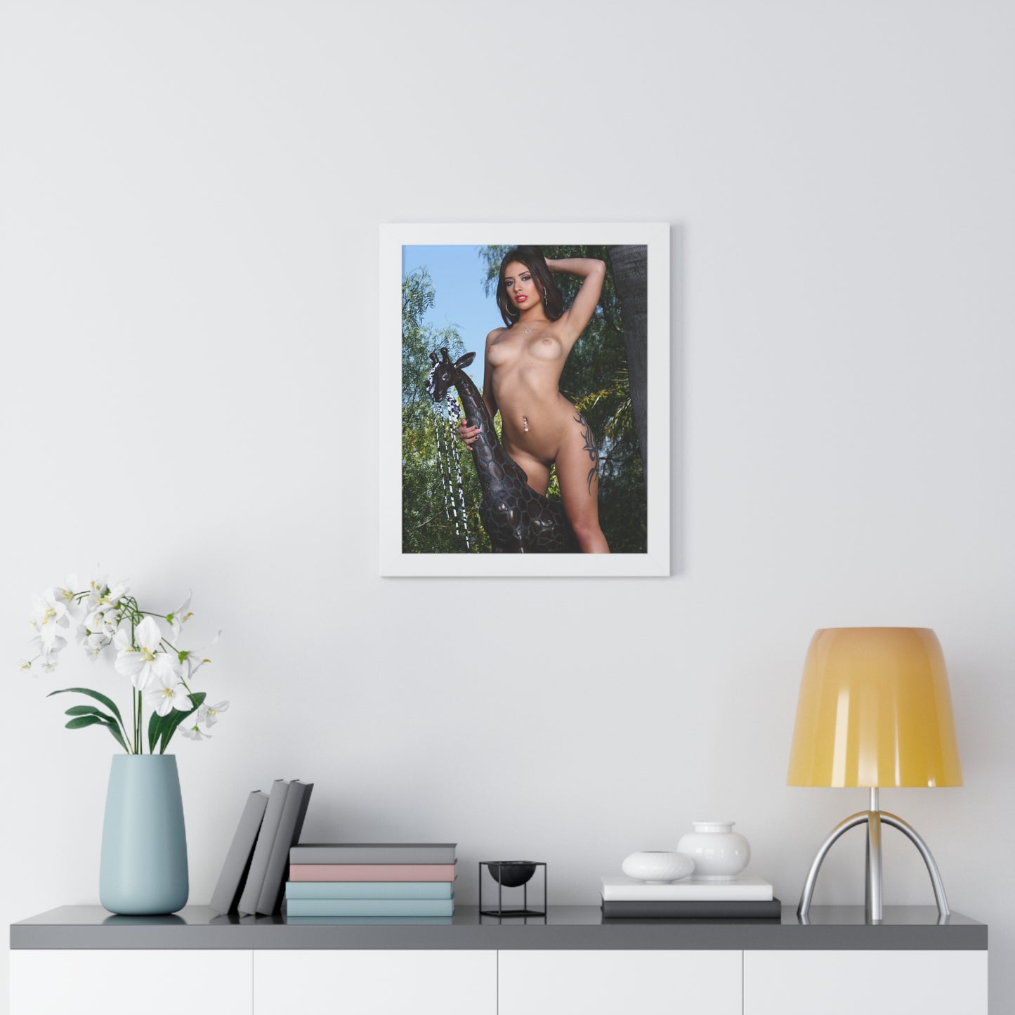 Framed Vertical Poster Porn Star Jynx Maze Nude