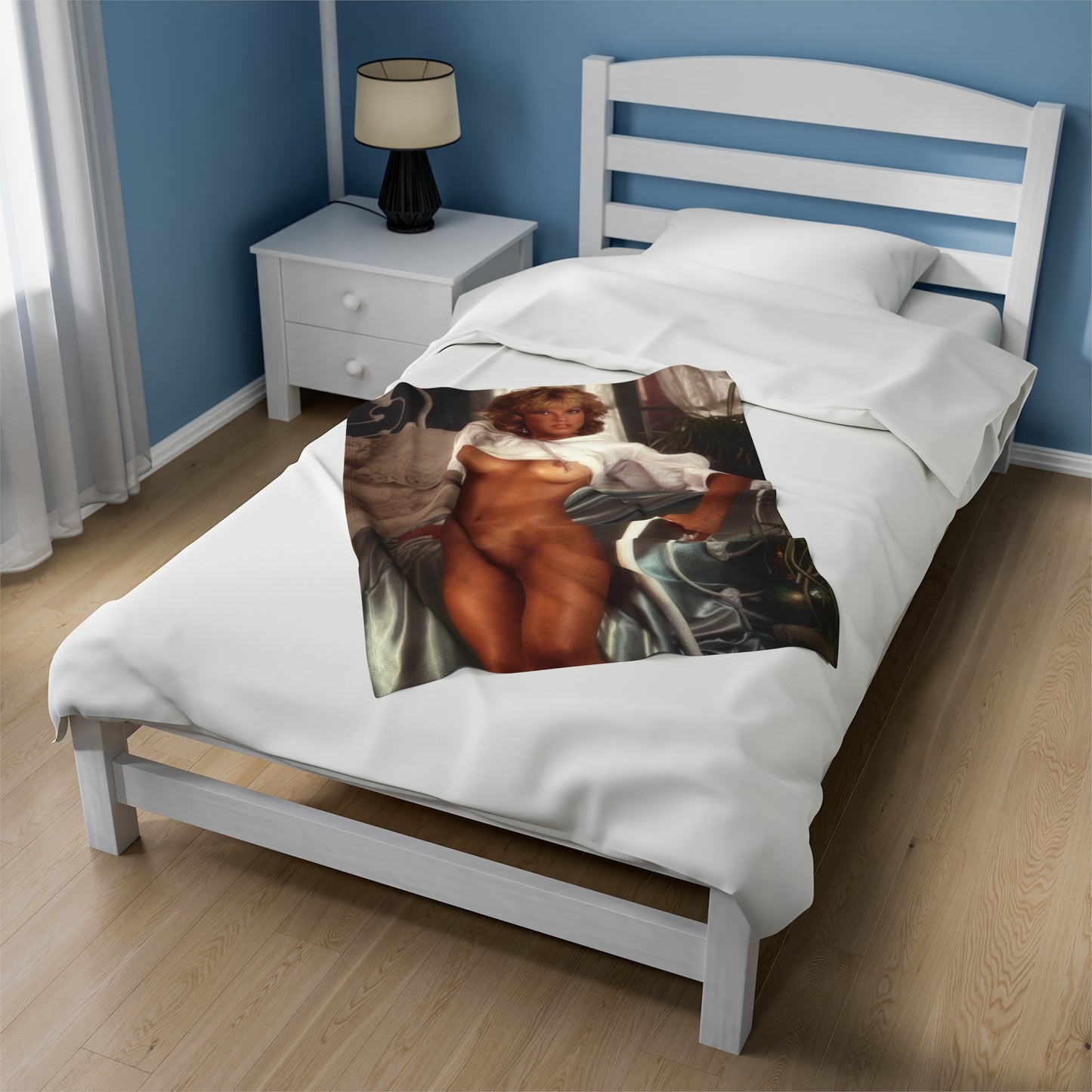 Velveteen Plush Blanket Playboy Playmate September 1982 Connie Brighton