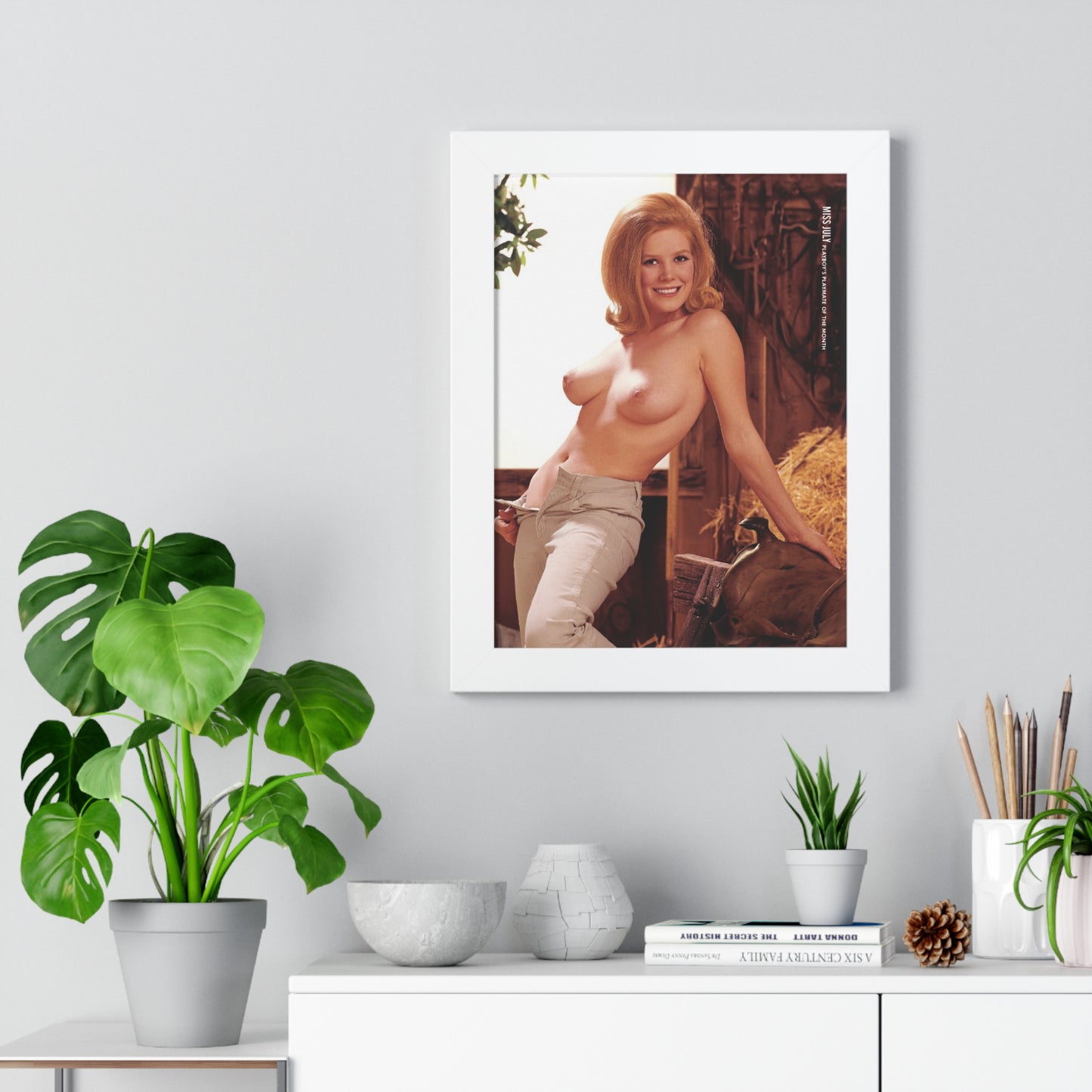 Framed Vertical Poster Playboy Playmate July 1964 Melba Ogle
