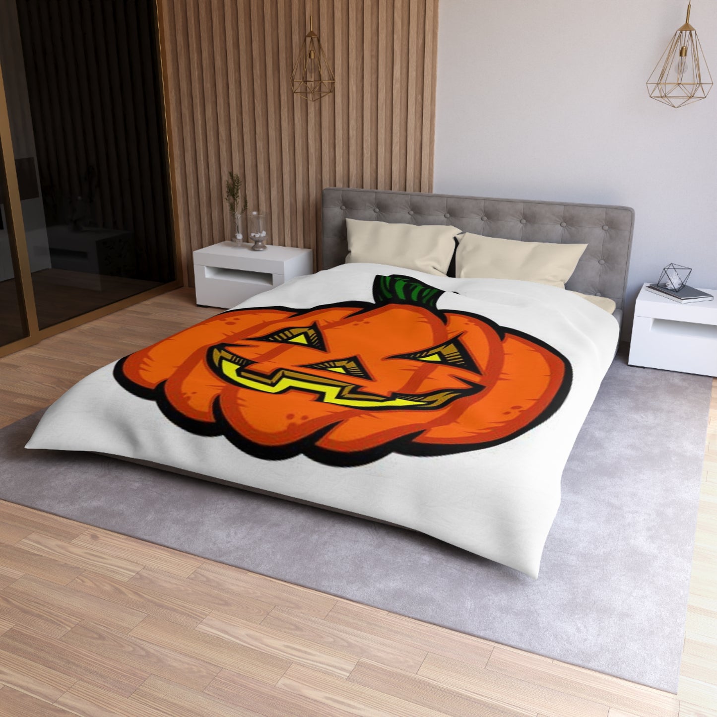 Microfiber Duvet Cover Halloween Jack-O-Lantern