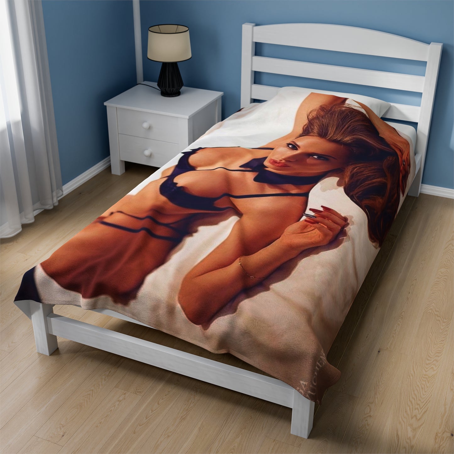 Velveteen Plush Blanket Sexy Naked Nude Pornstar