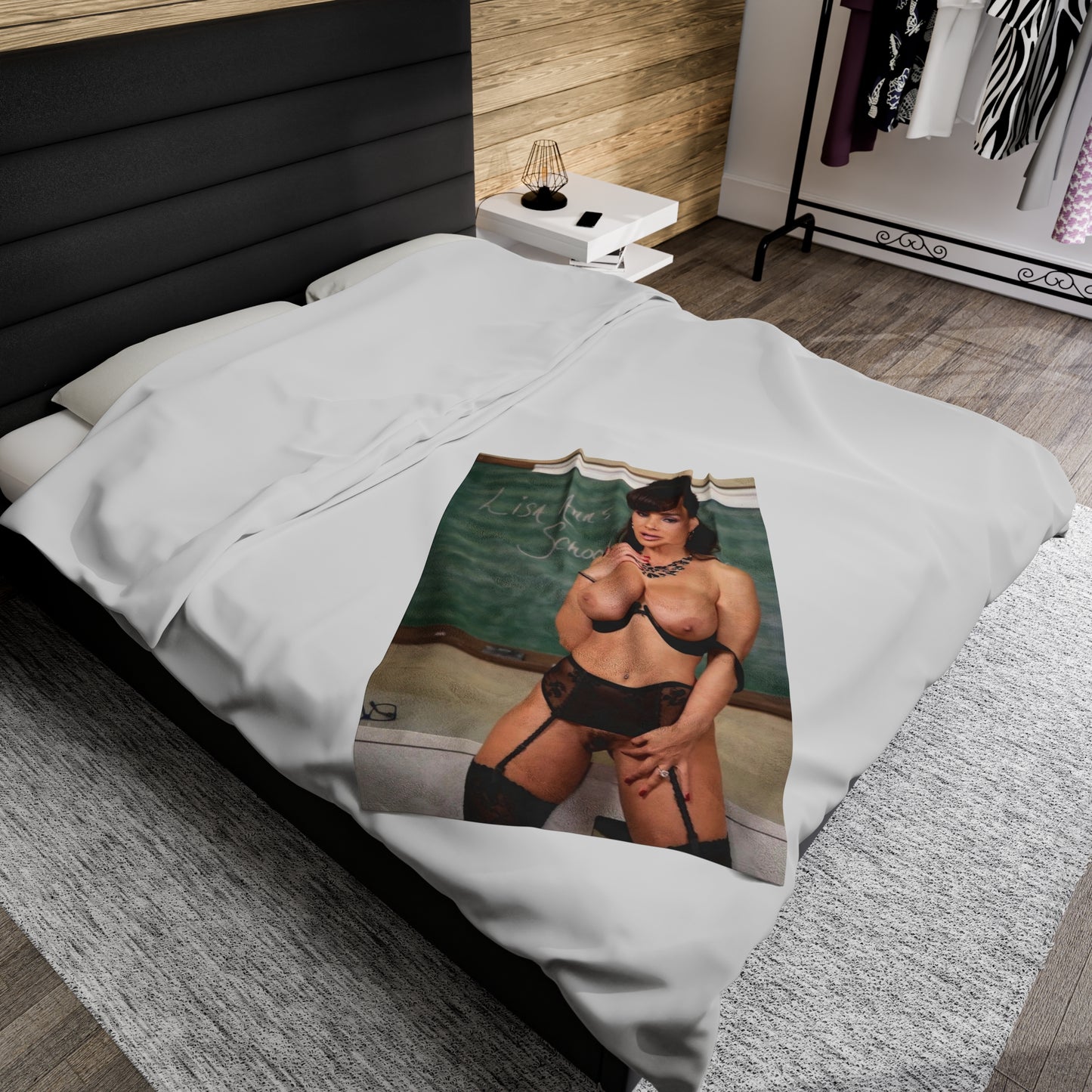 Velveteen Plush Blanket Lisa Ann Nude