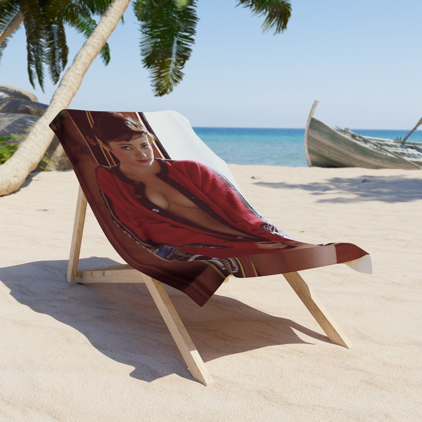 Beach Towel Hand Towel Playboy Playmate February 1958 Cheryl Kubert