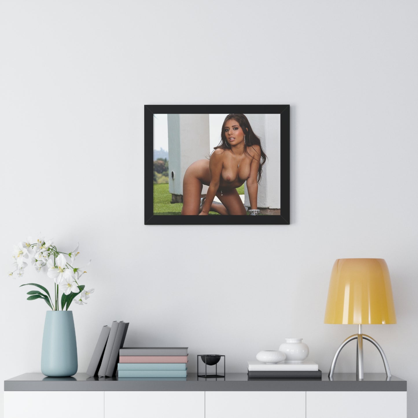 Framed Horizontal Poster Porn Star Jynx Maze Nude