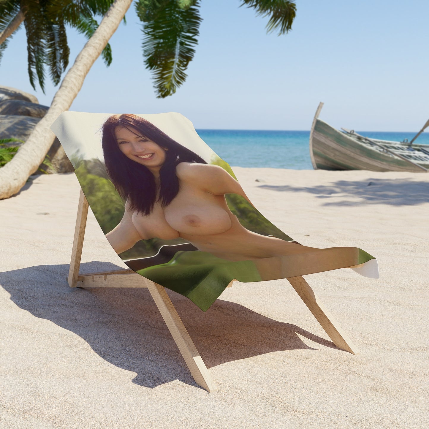 Beach Towel Large Natural Breasts