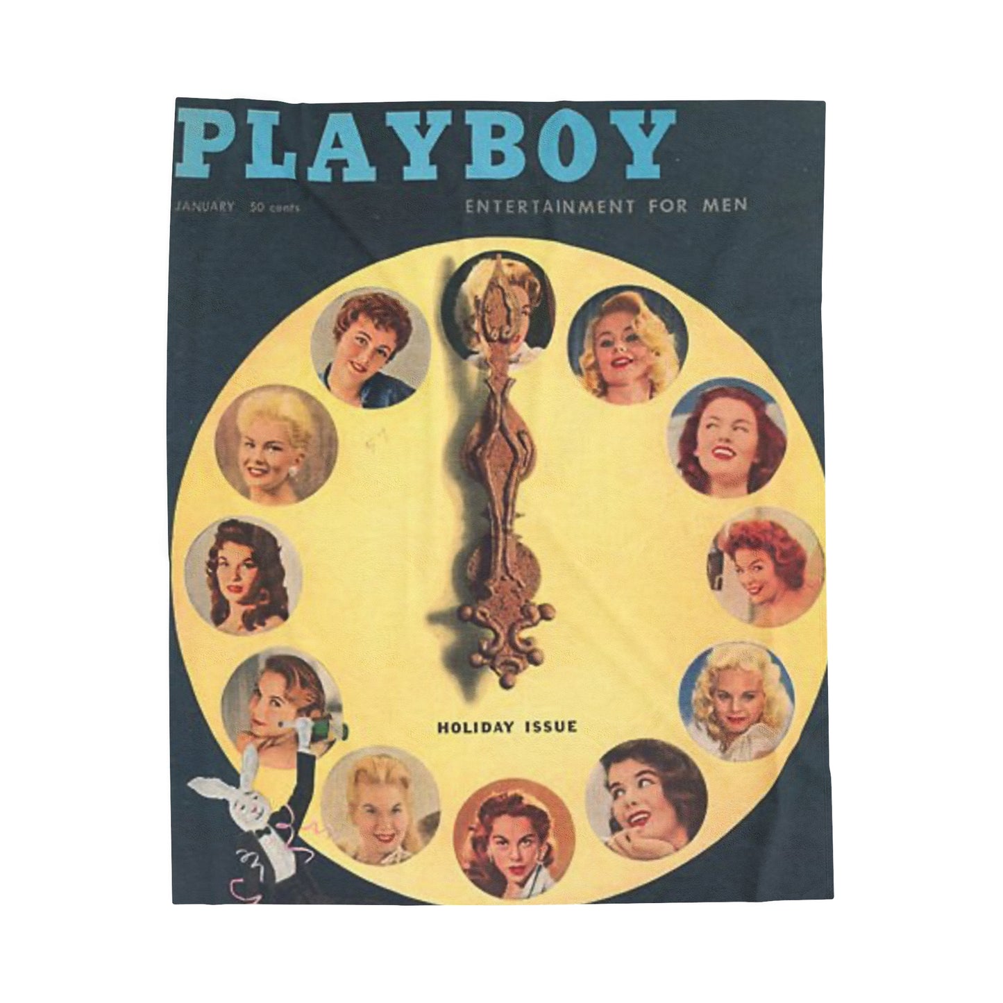Velveteen Plush Blanket Play Boy Cover January 1957