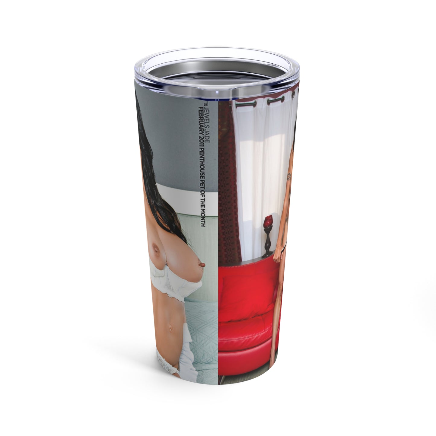 Tumbler 20oz Penthouse Pet February 2011 Jewels Jade
