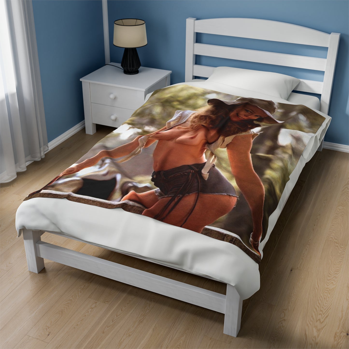 Velveteen Plush Blanket Playboy Playmate September 1972 Susan Miller