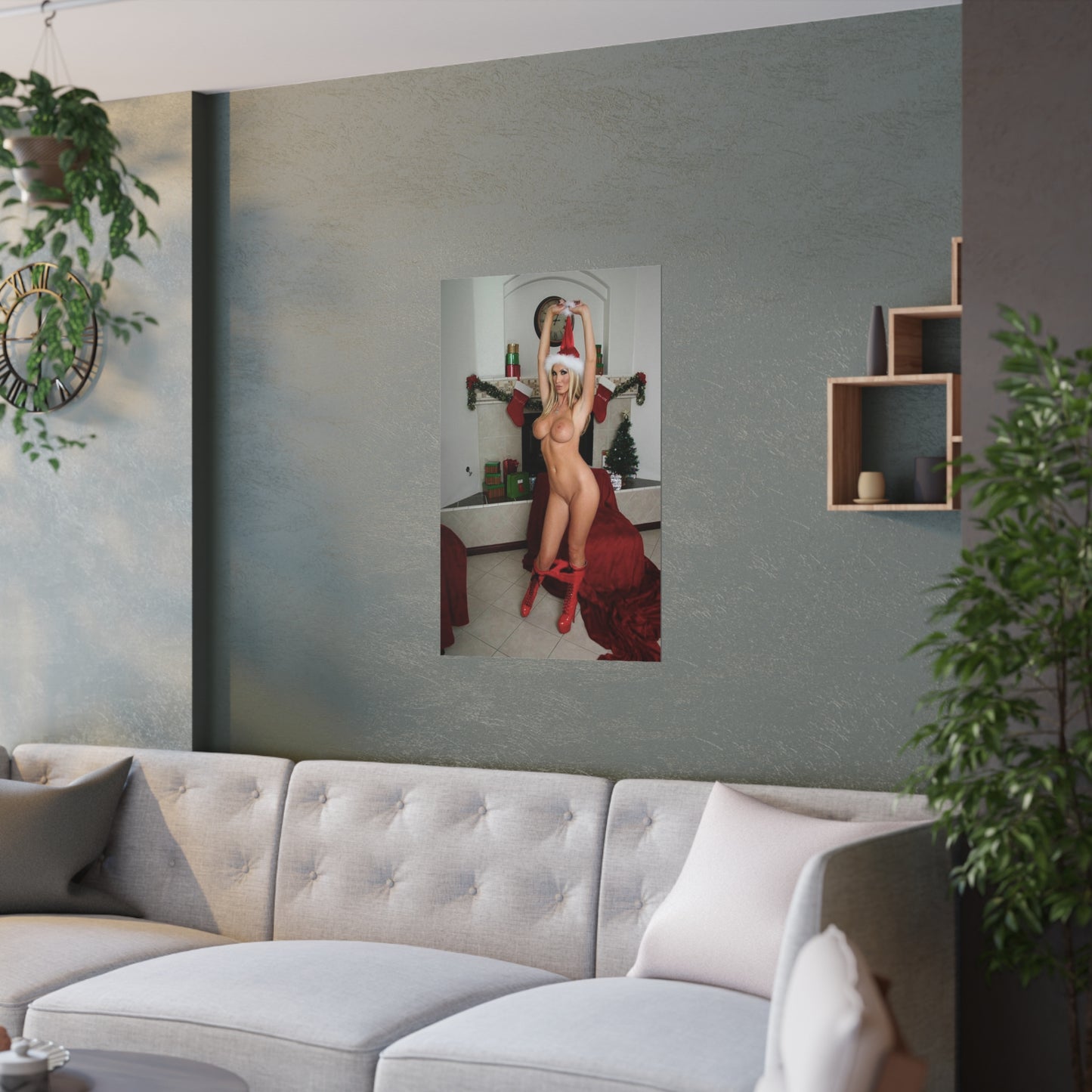 Satin Posters (210gsm) Porn Star Nikki Benz Christmas