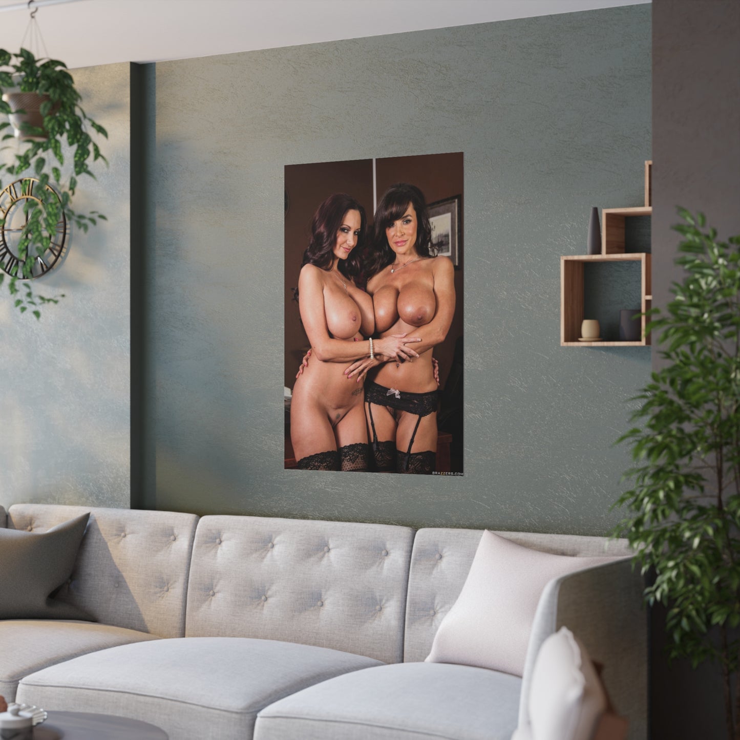 Satin Posters (210gsm) Lisa Ann & Ava Addams Nude
