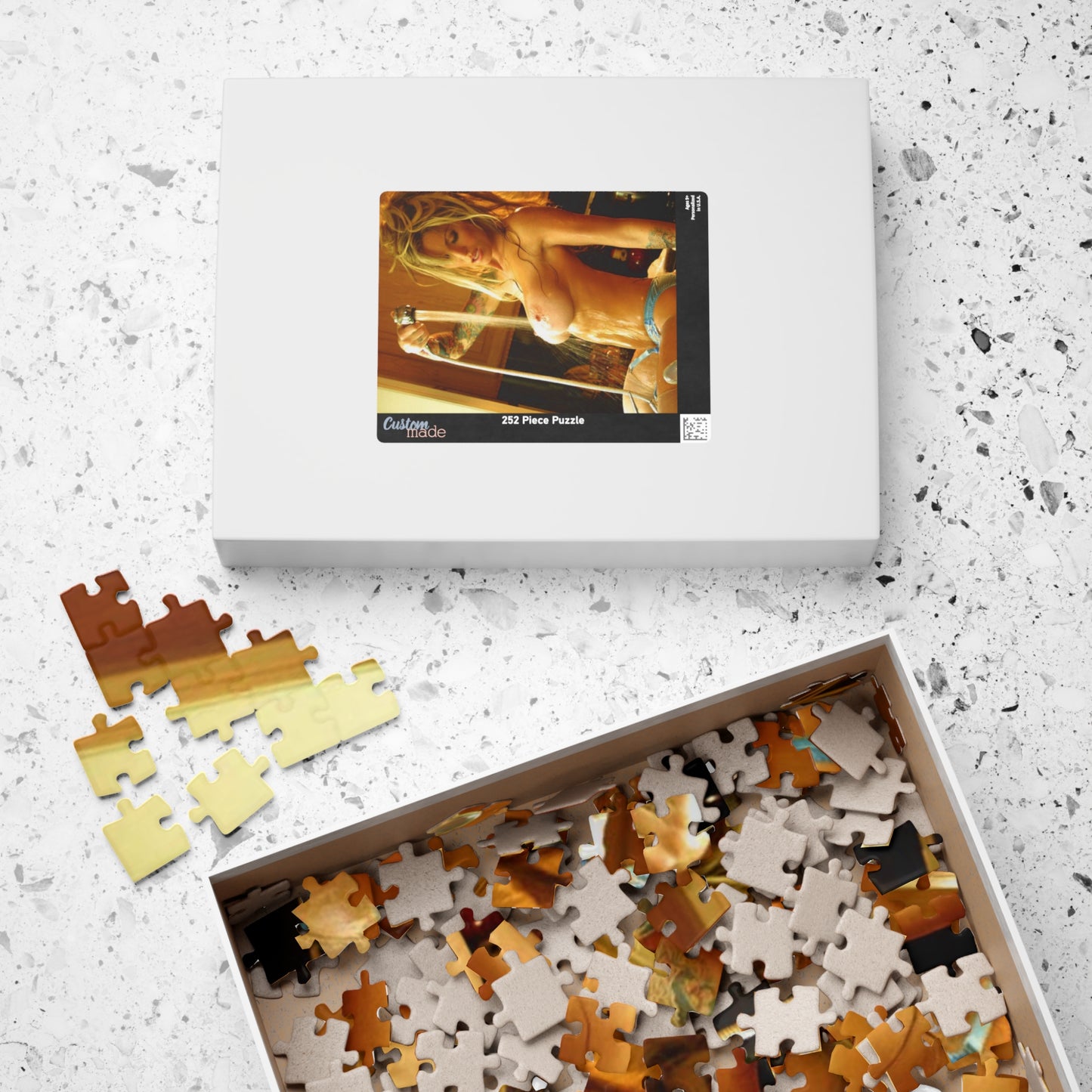 Puzzle (110, 252, 520, 1014-piece) Retro Adult Star Janine Lindenmulder Nude