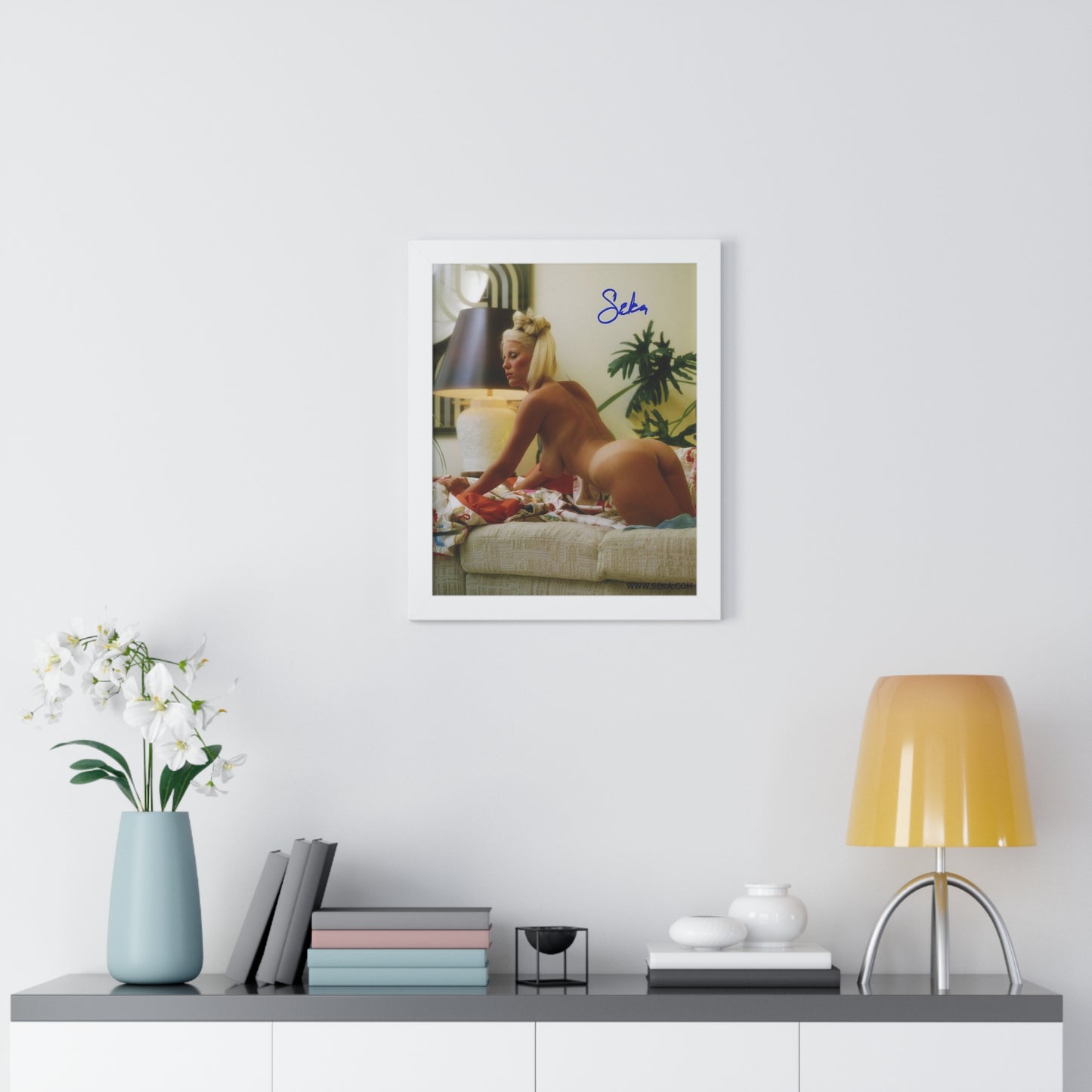 Framed Vertical Poster Porn Star Seka Nude