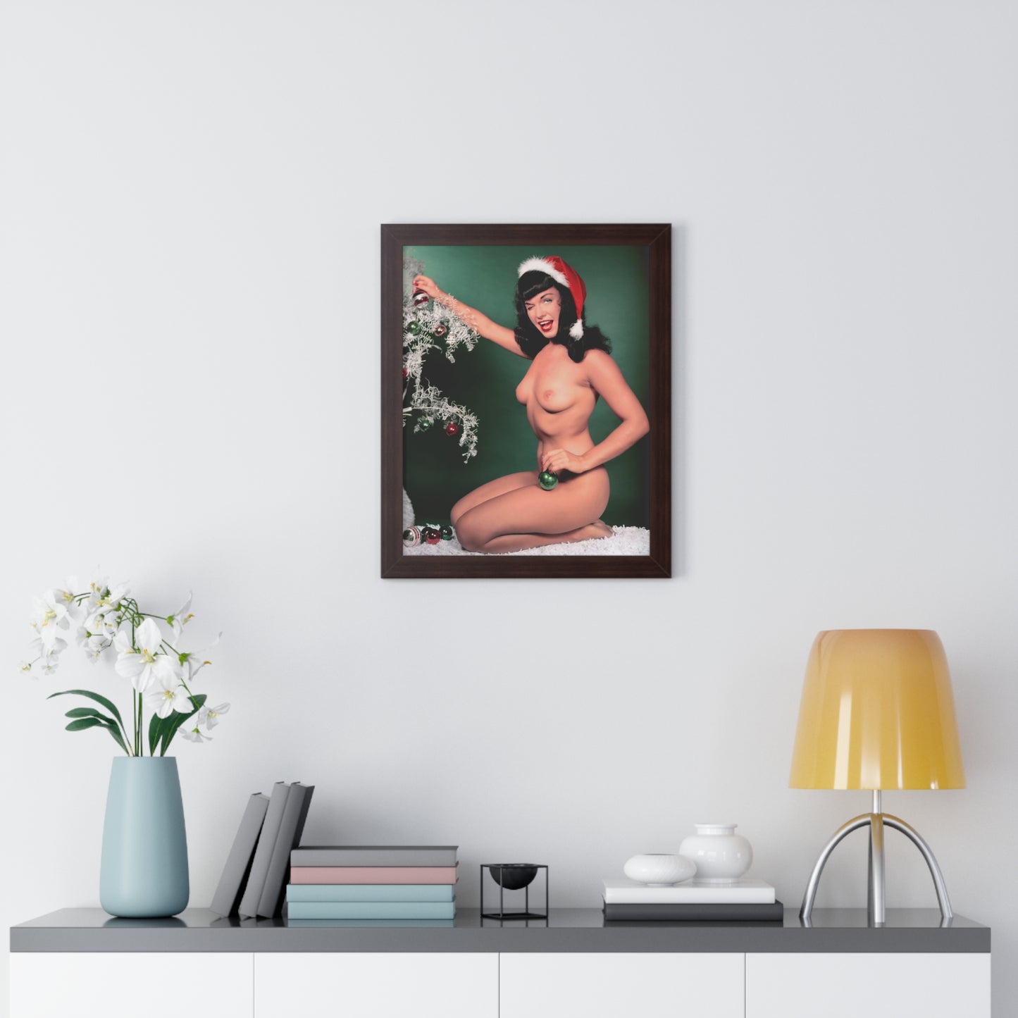 Framed Vertical Poster Playboy Playmate January 1955 Bettie Page