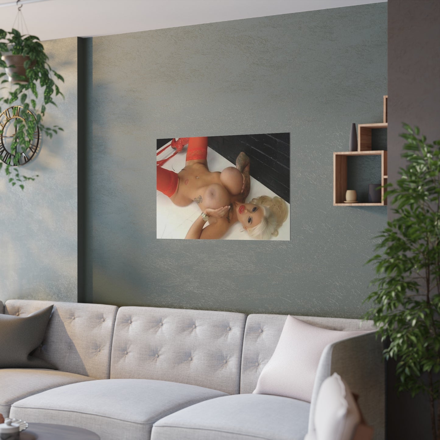 Satin Posters (210gsm) Busty Candy Charms Nude