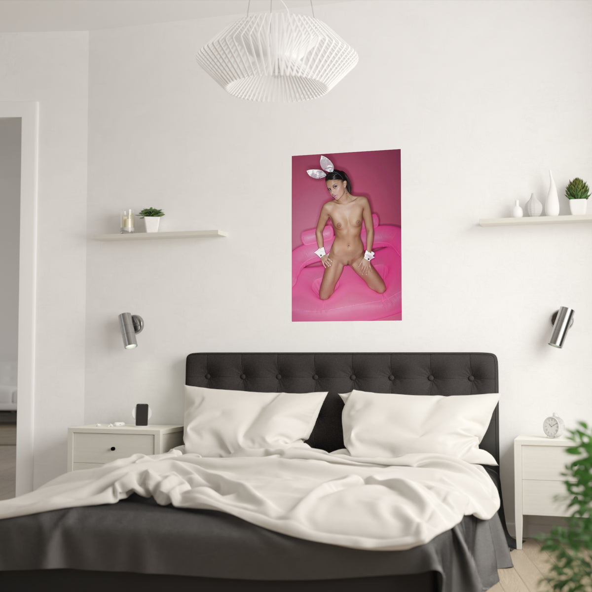 Satin Posters (210gsm) Tight Nude Bunny Ears