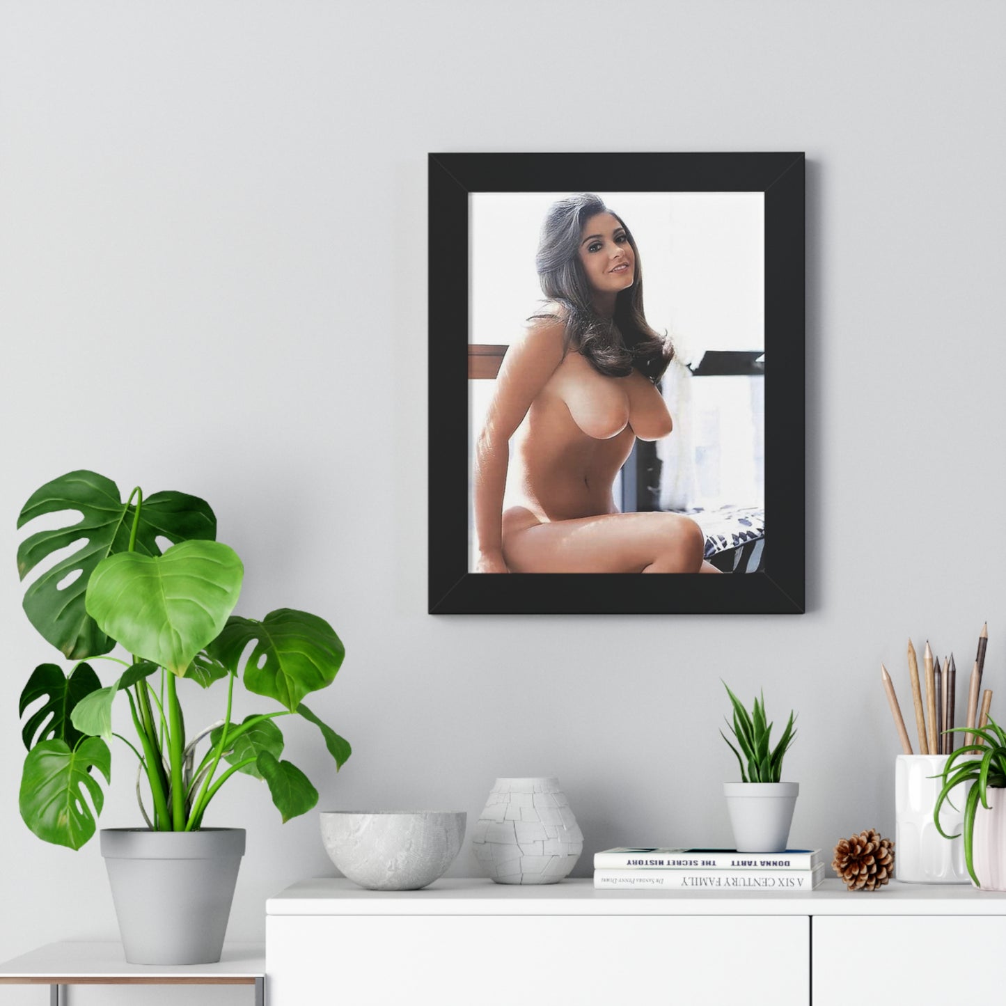 Framed Vertical Poster Playboy Playmate Cynthia Myers Nude