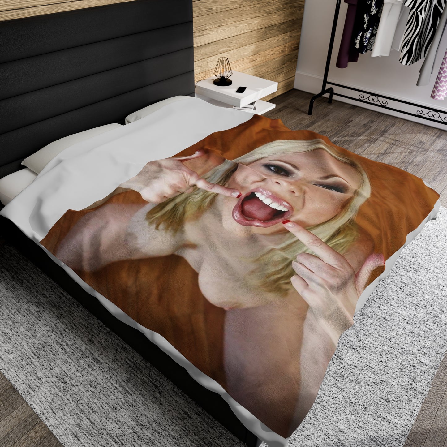 Velveteen Plush Blanket Cumshot Target Facial Mouth