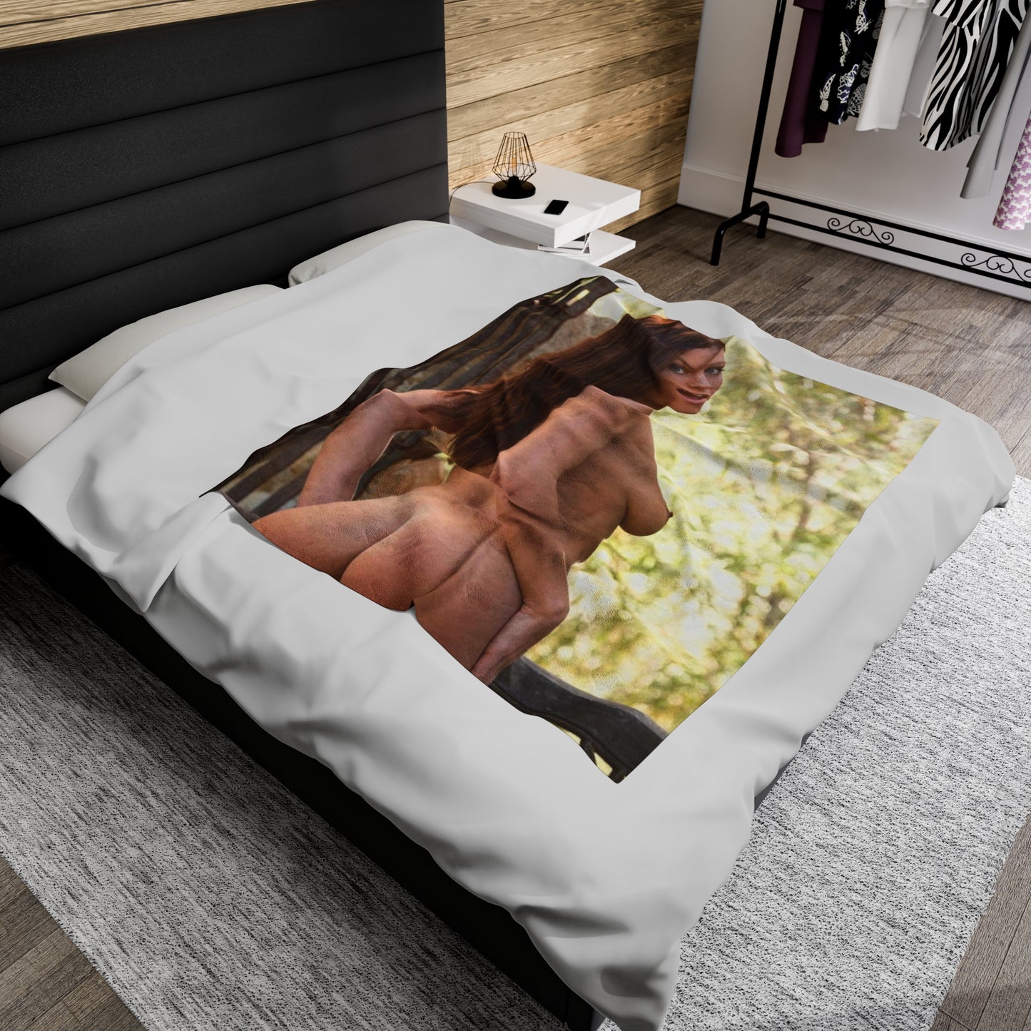 Velveteen Plush Blanket Whitney Westgate Nude