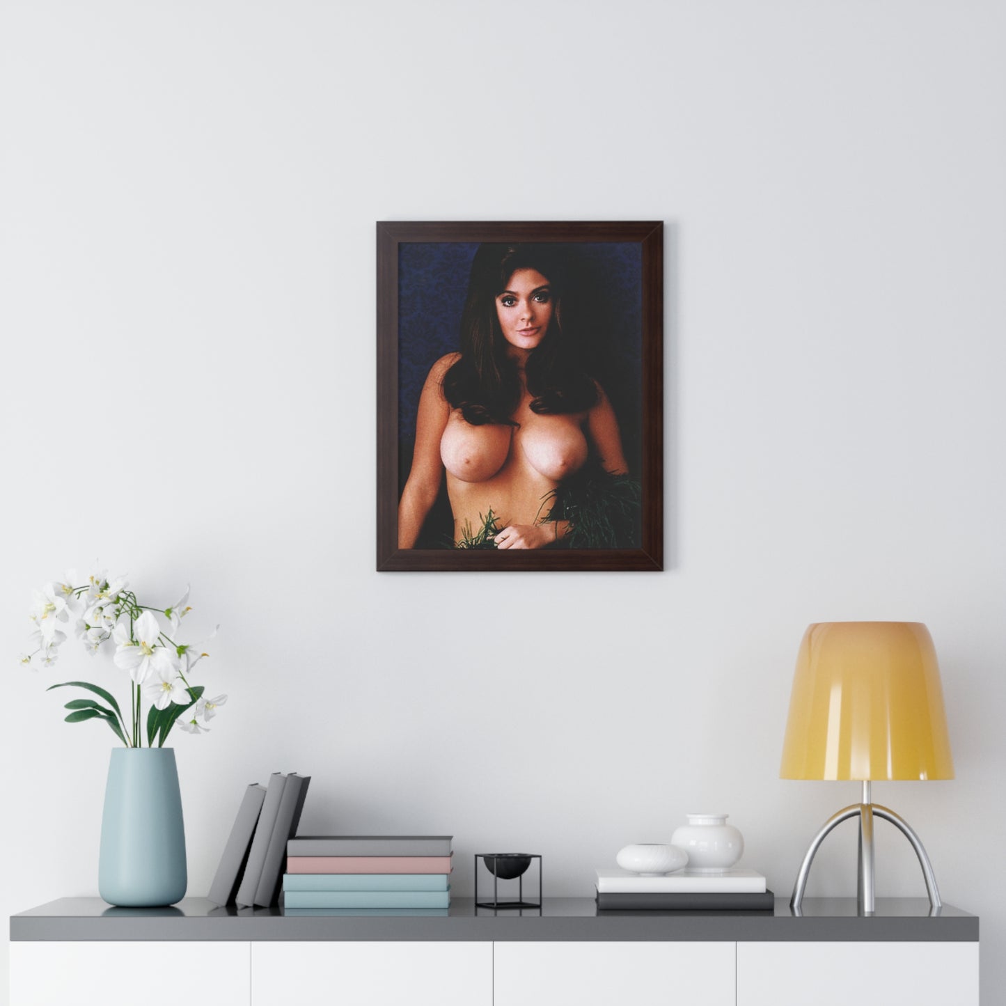 Framed Vertical Poster Playboy Playmate Cynthia Myers Nude