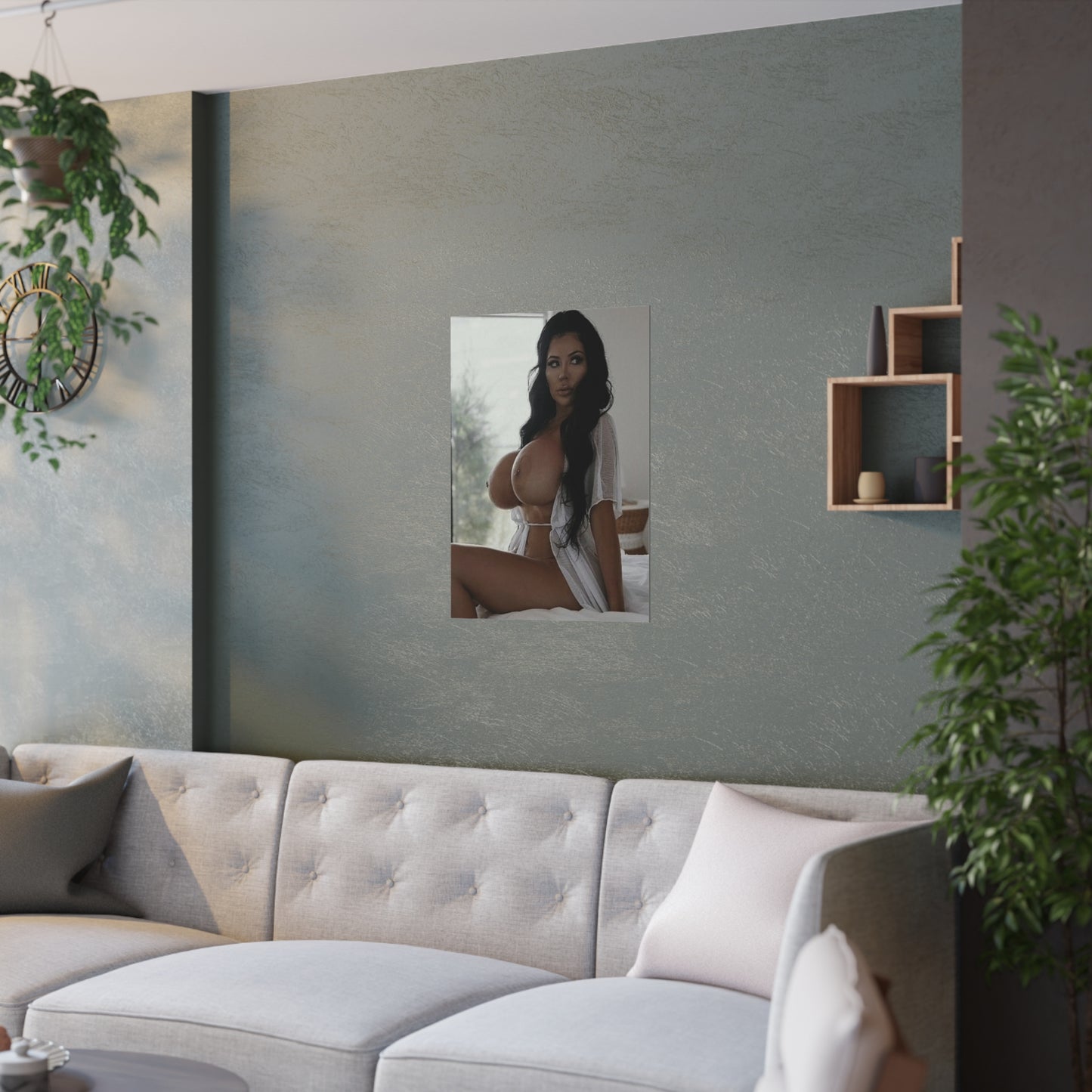 Satin Posters (210gsm) Busty Stephanie Palomares Nude