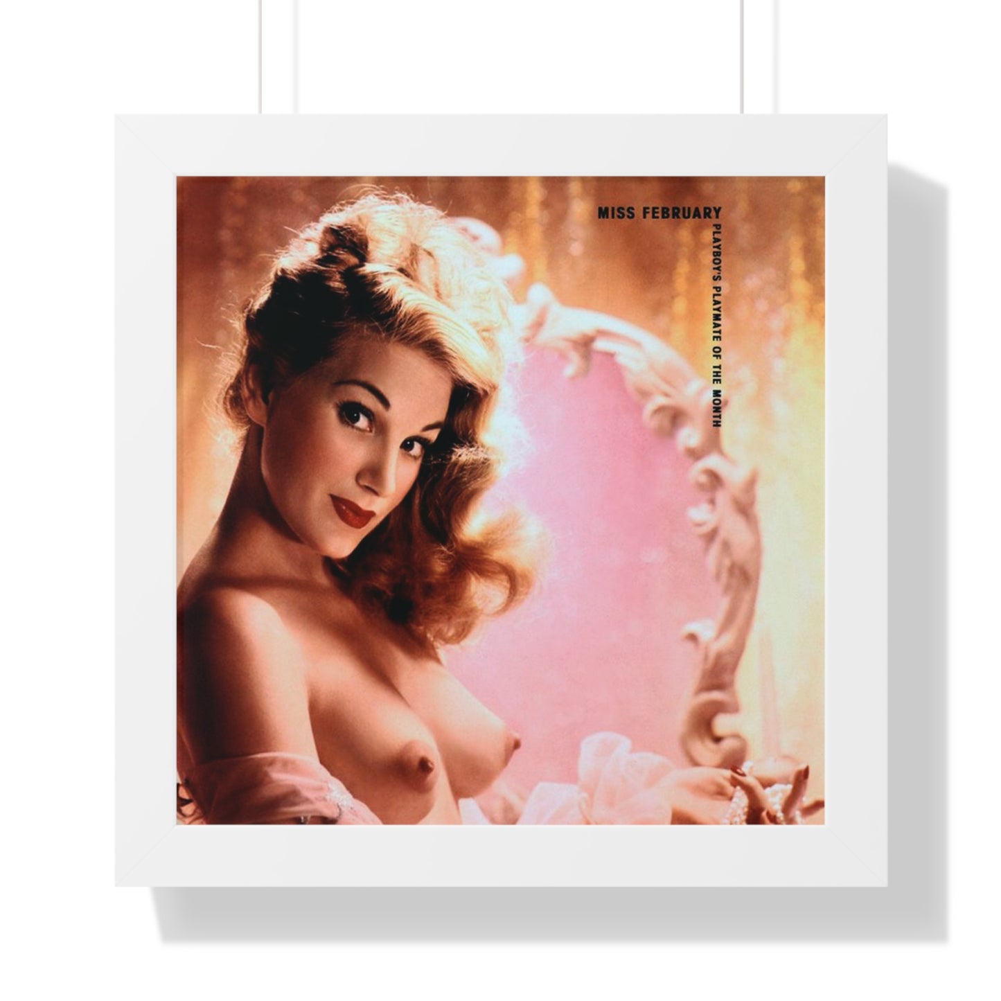 Framed Vertical Poster Playboy Playmate February 1954 Margaret Scott