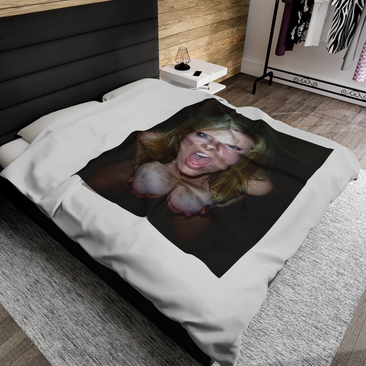 Velveteen Plush Blanket Cumshot Target