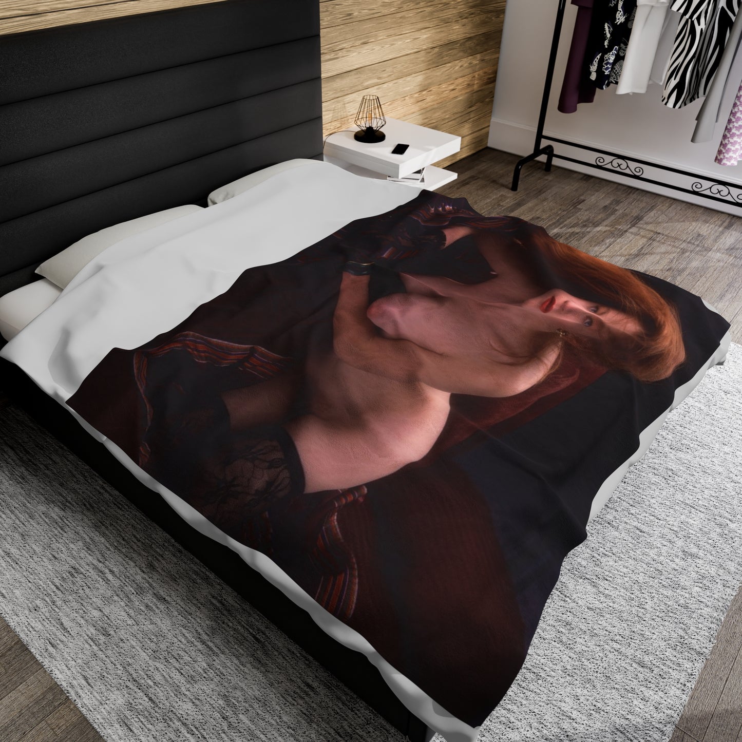 Velveteen Plush Blanket Playboy Playmate September 1988 Laura Richmond