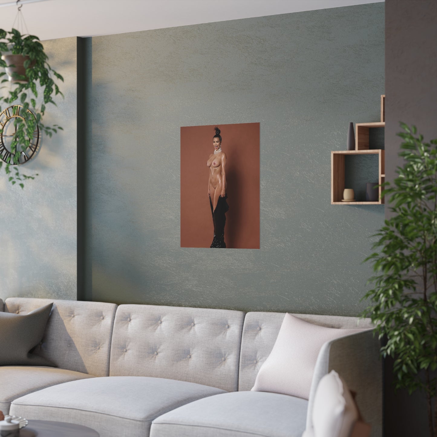 Satin Posters (210gsm) Kim Kardashian Nude