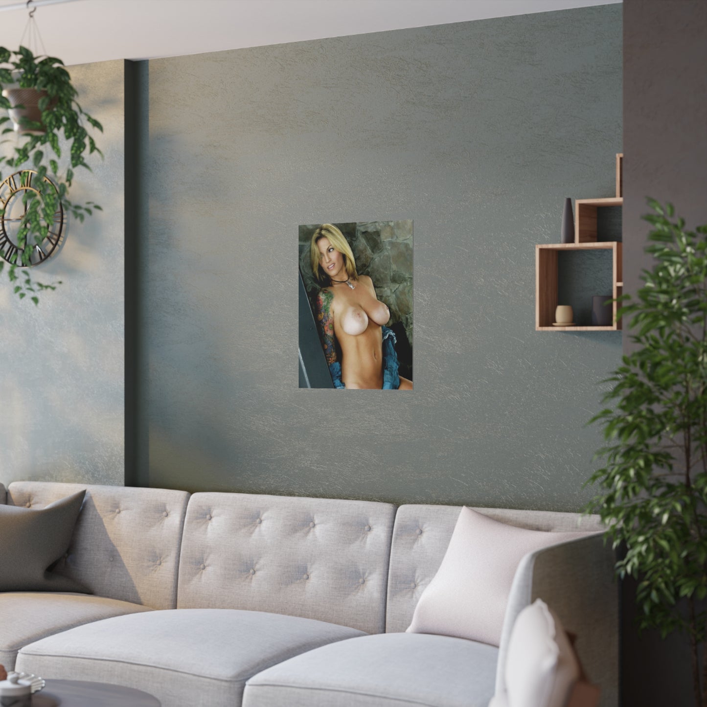 Satin Posters (210gsm) Retro Adult Star Janine Lindenmulder Nude