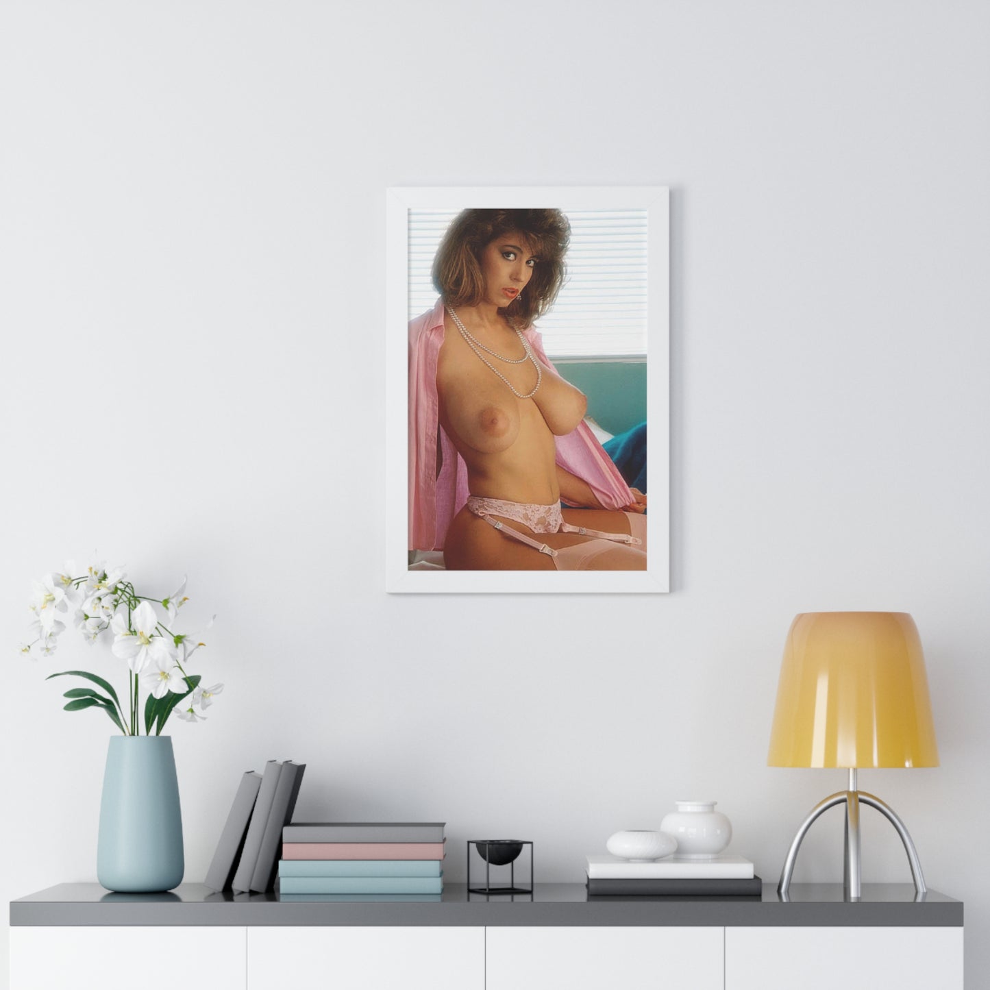 Framed Vertical Poster Porn Star Christy Canyon Nude