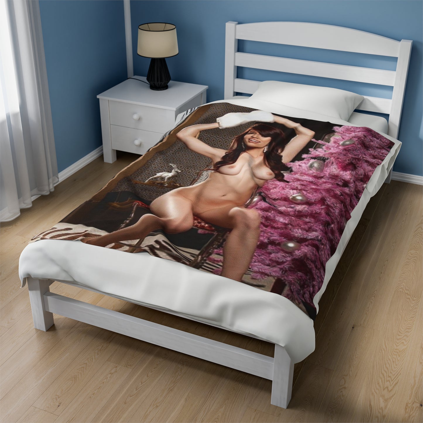 Velveteen Plush Blanket Caitlyn McSwain Nude