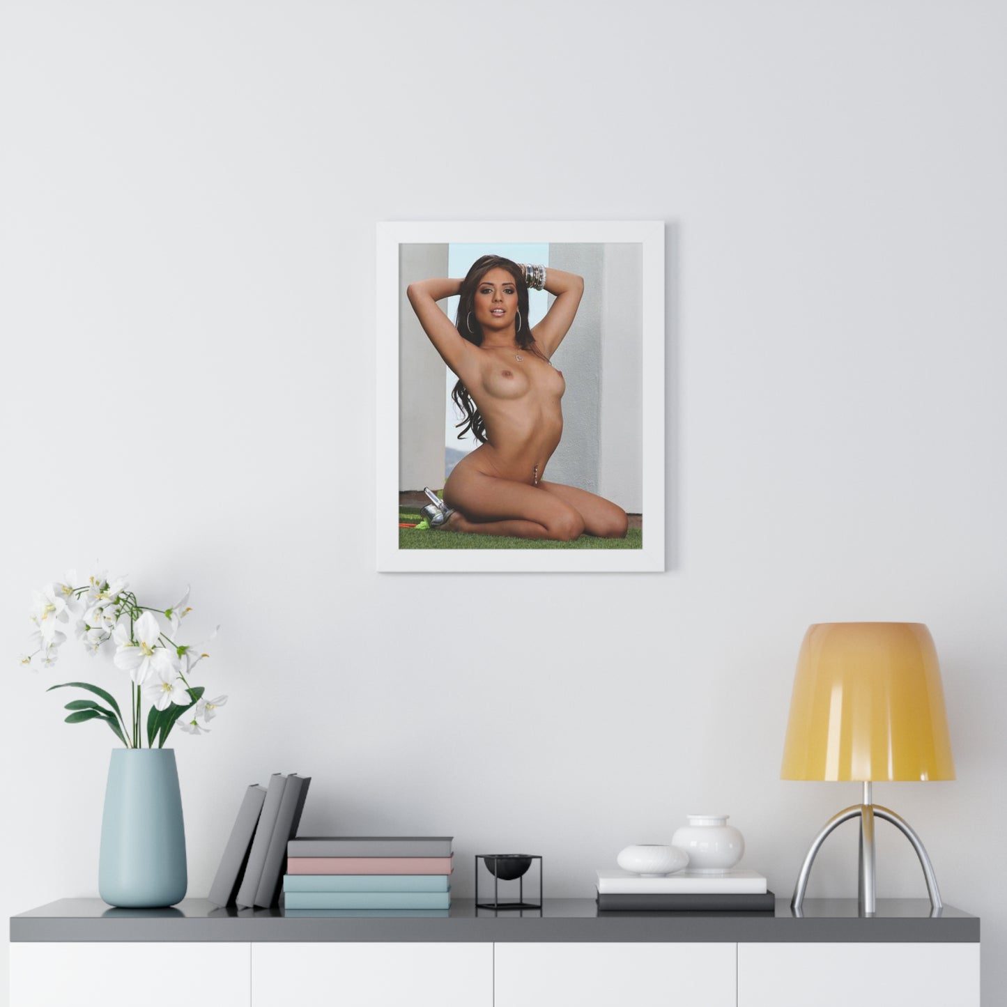 Framed Vertical Poster Porn Star Jynx Maze Nude