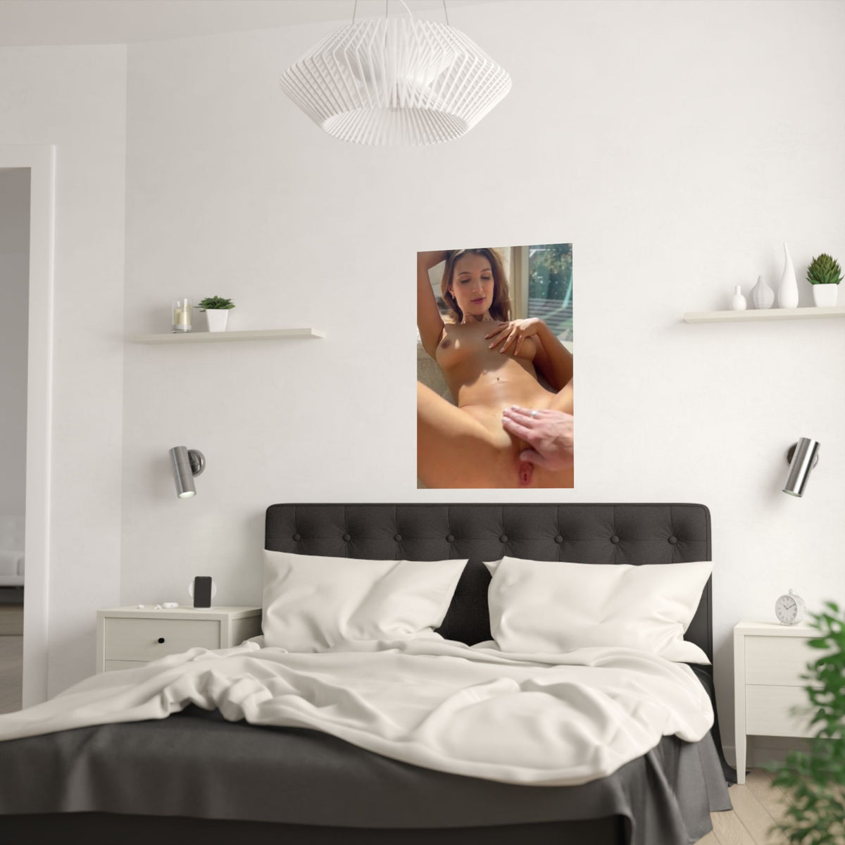 Satin Posters (210gsm) Beautiful Milf About to Get It