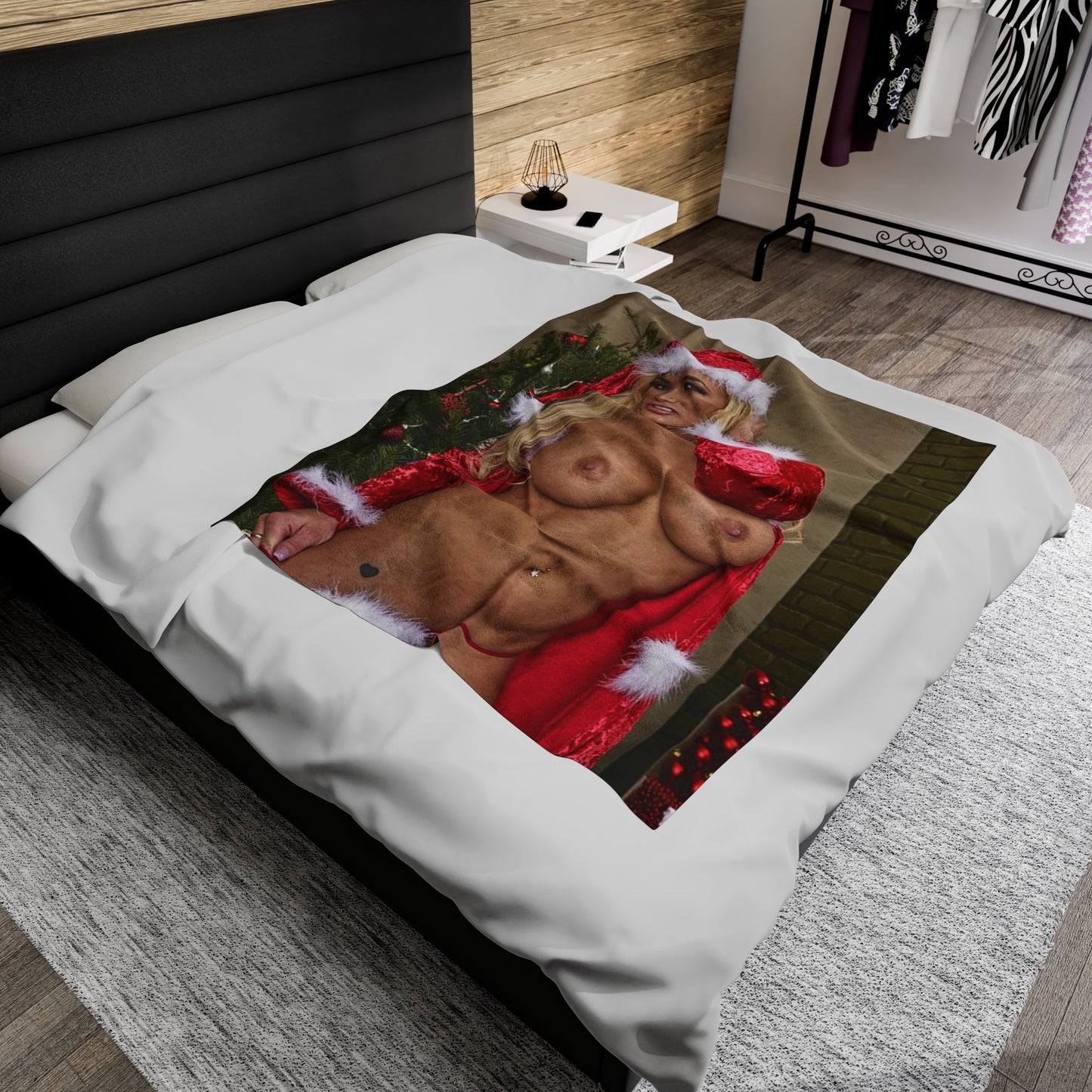 Velveteen Plush Blanket Shyla Stylez Nude Christmas