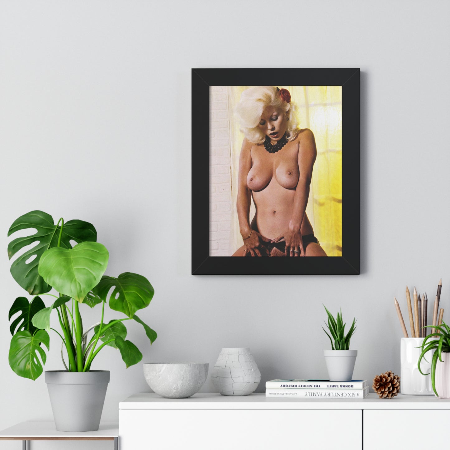 Framed Vertical Poster Porn Star Seka Nude