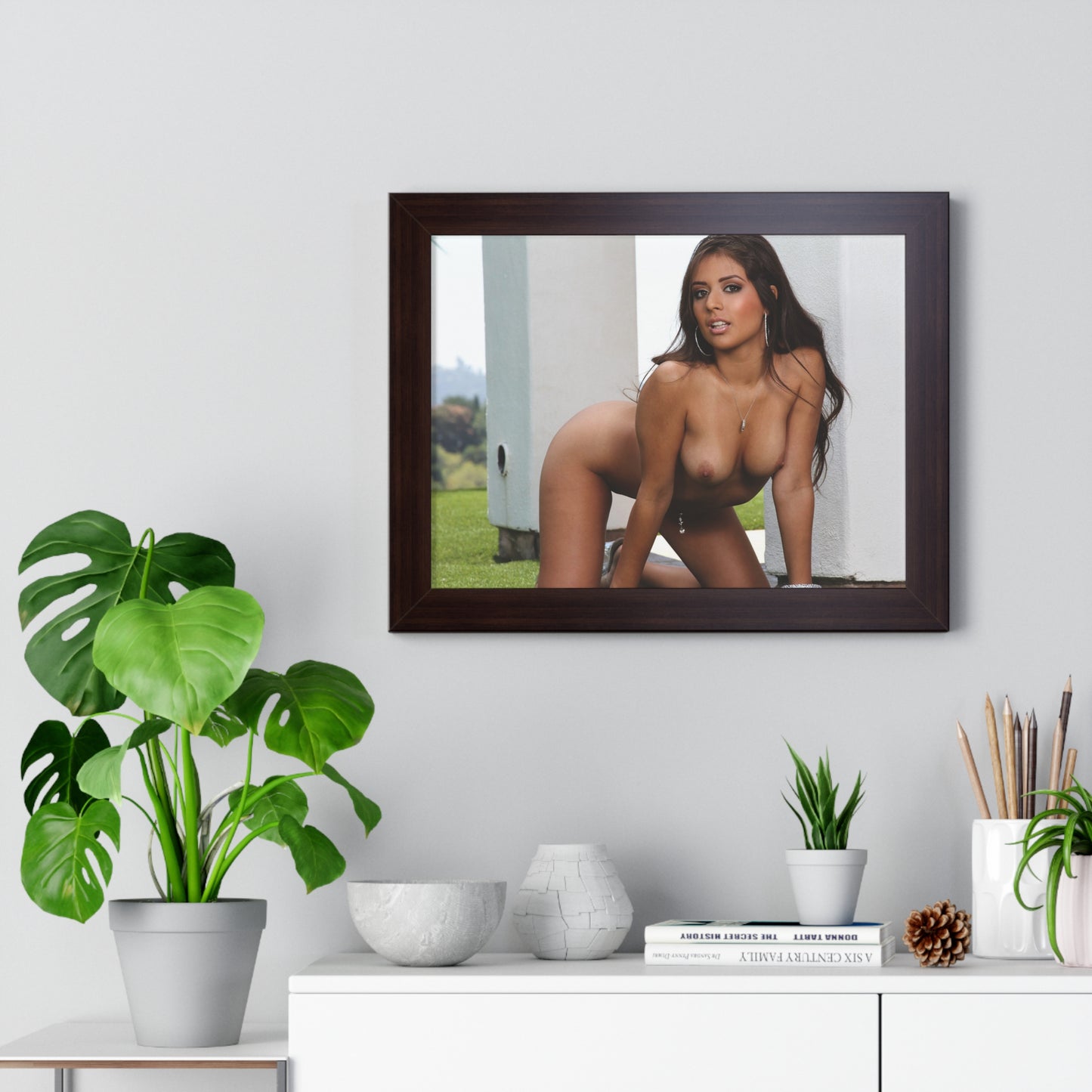 Framed Horizontal Poster Porn Star Jynx Maze Nude