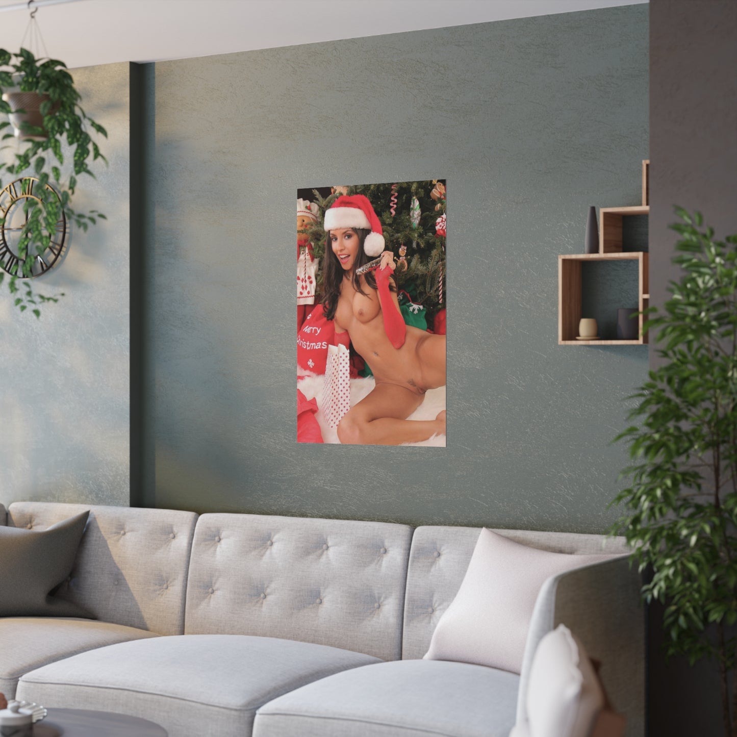 Satin Posters (210gsm) Nude Christmas Girl 2