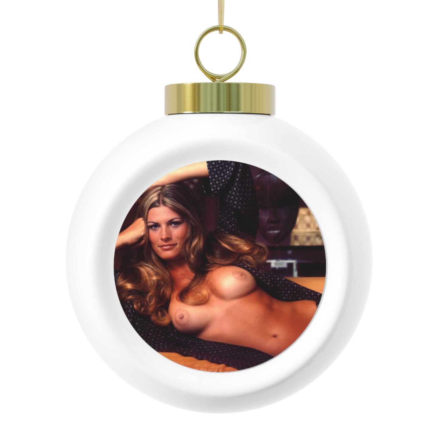 Christmas Ball Ornament Playboy Playmate December 1974 Janice Raymond