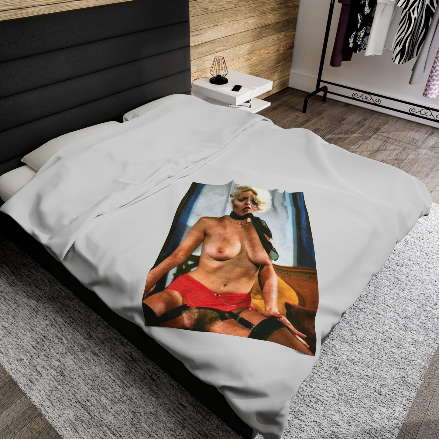 Velveteen Plush Blanket Porn Star Seka Nude