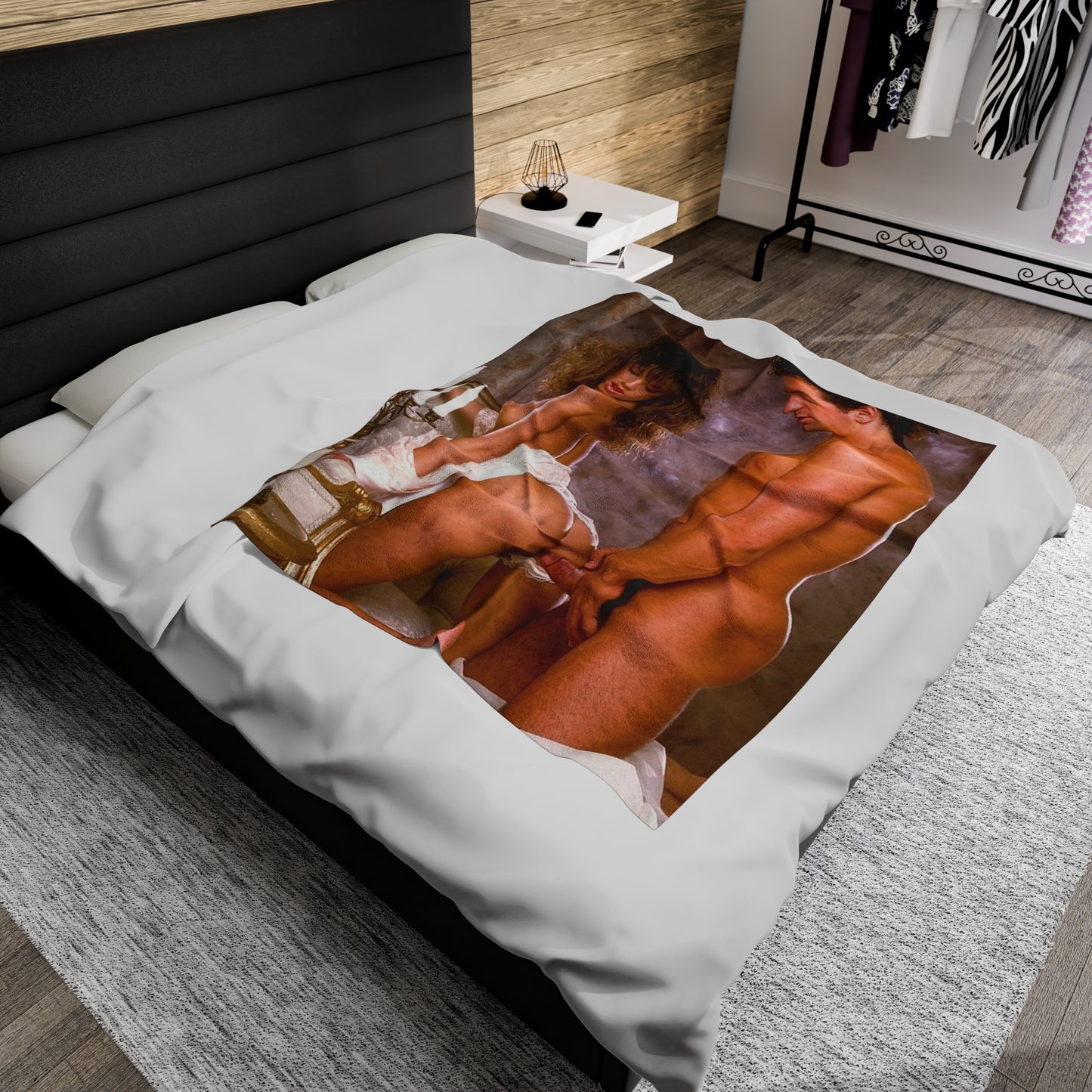Velveteen Plush Blanket Racquel Darrian Nude