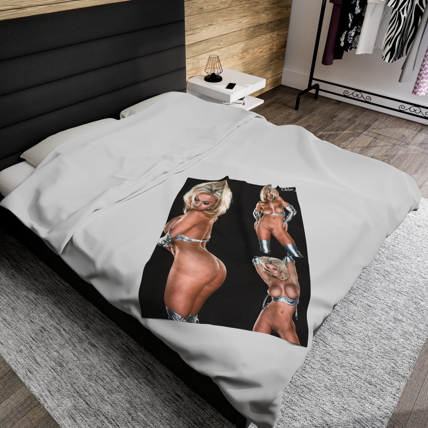 Velveteen Plush Blanket Pornstar Chloe Jones Nude