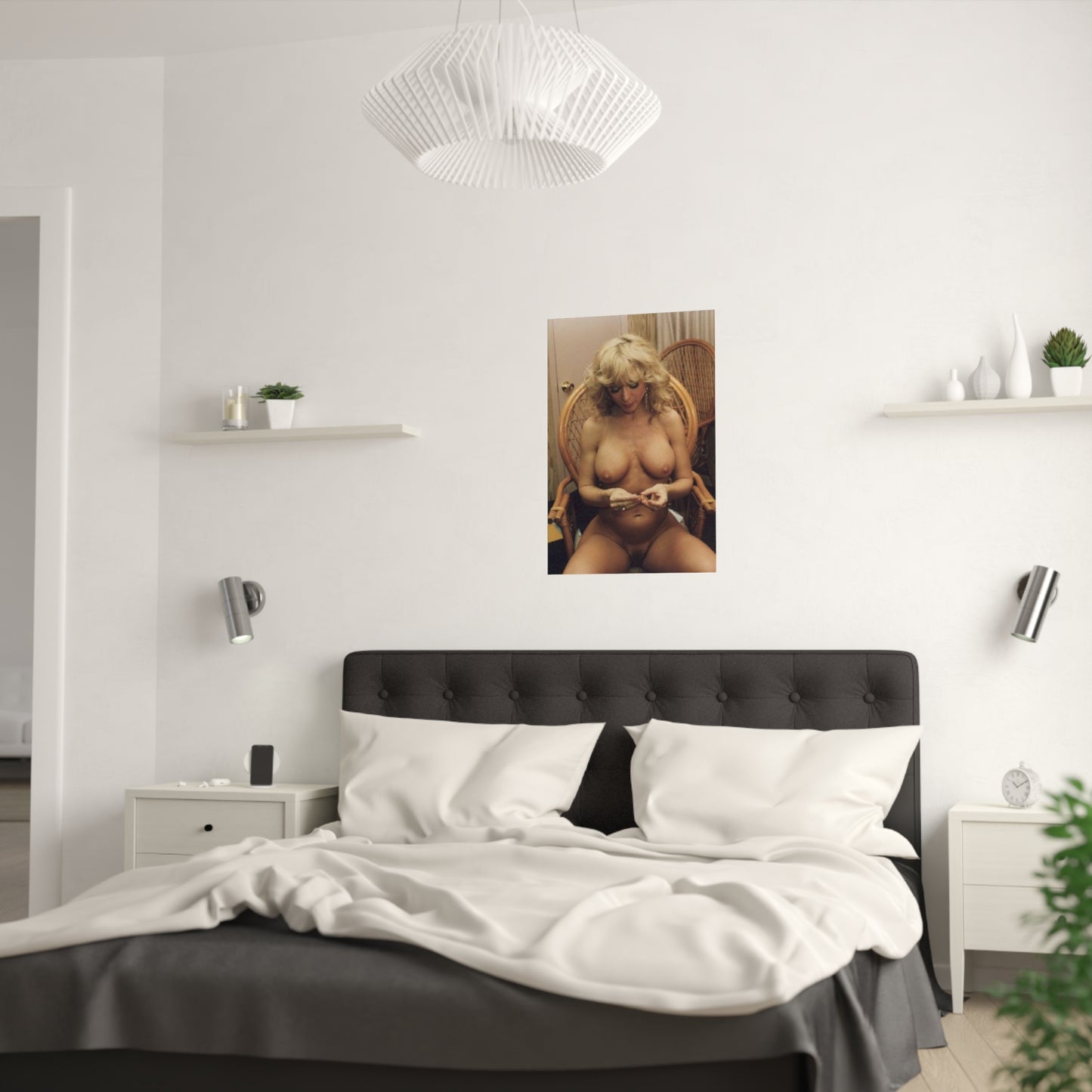 Satin Posters (210gsm) Retro Porn Star Nina Hartley Nude