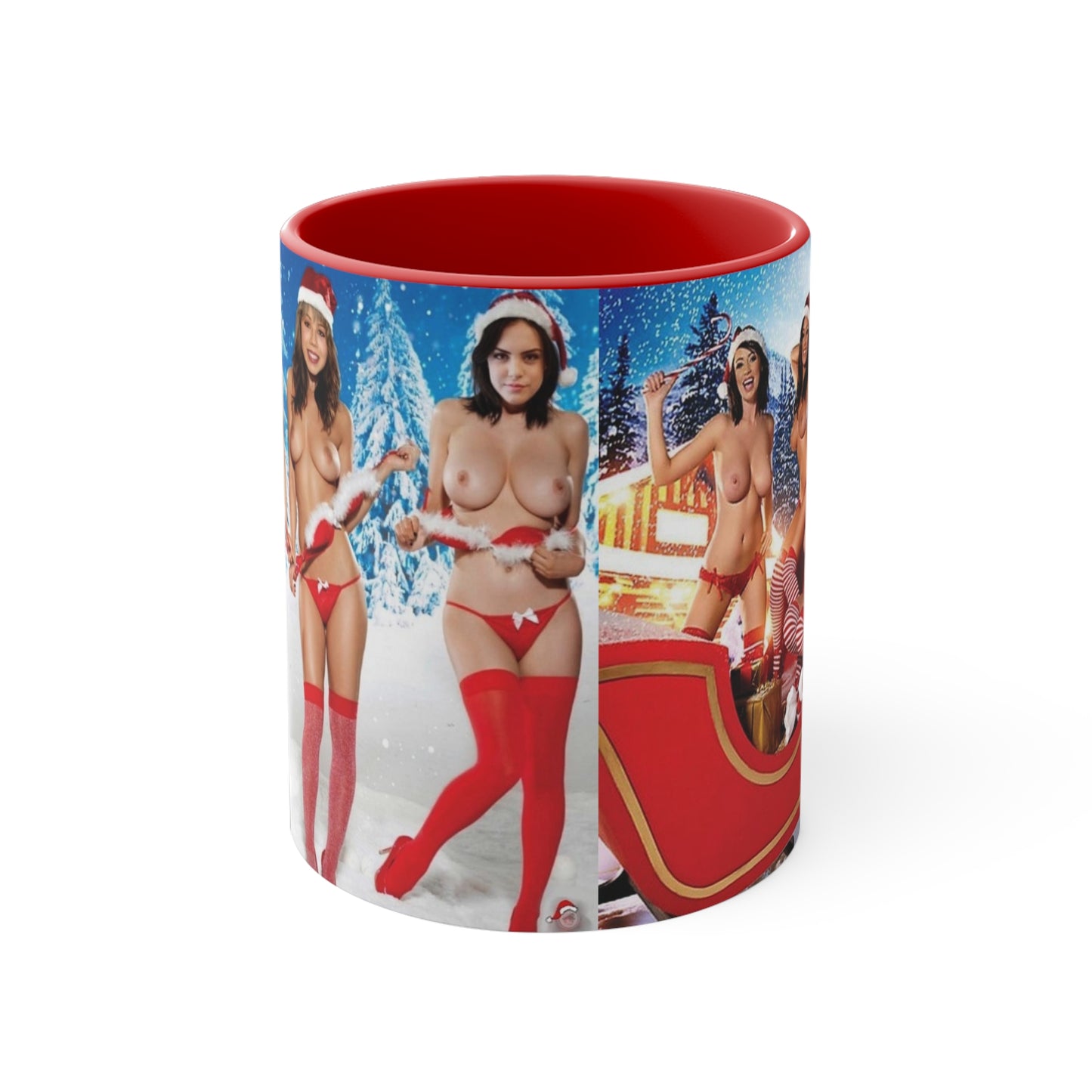 Accent Coffee Mug, 11oz Nude Christmas Pornstars