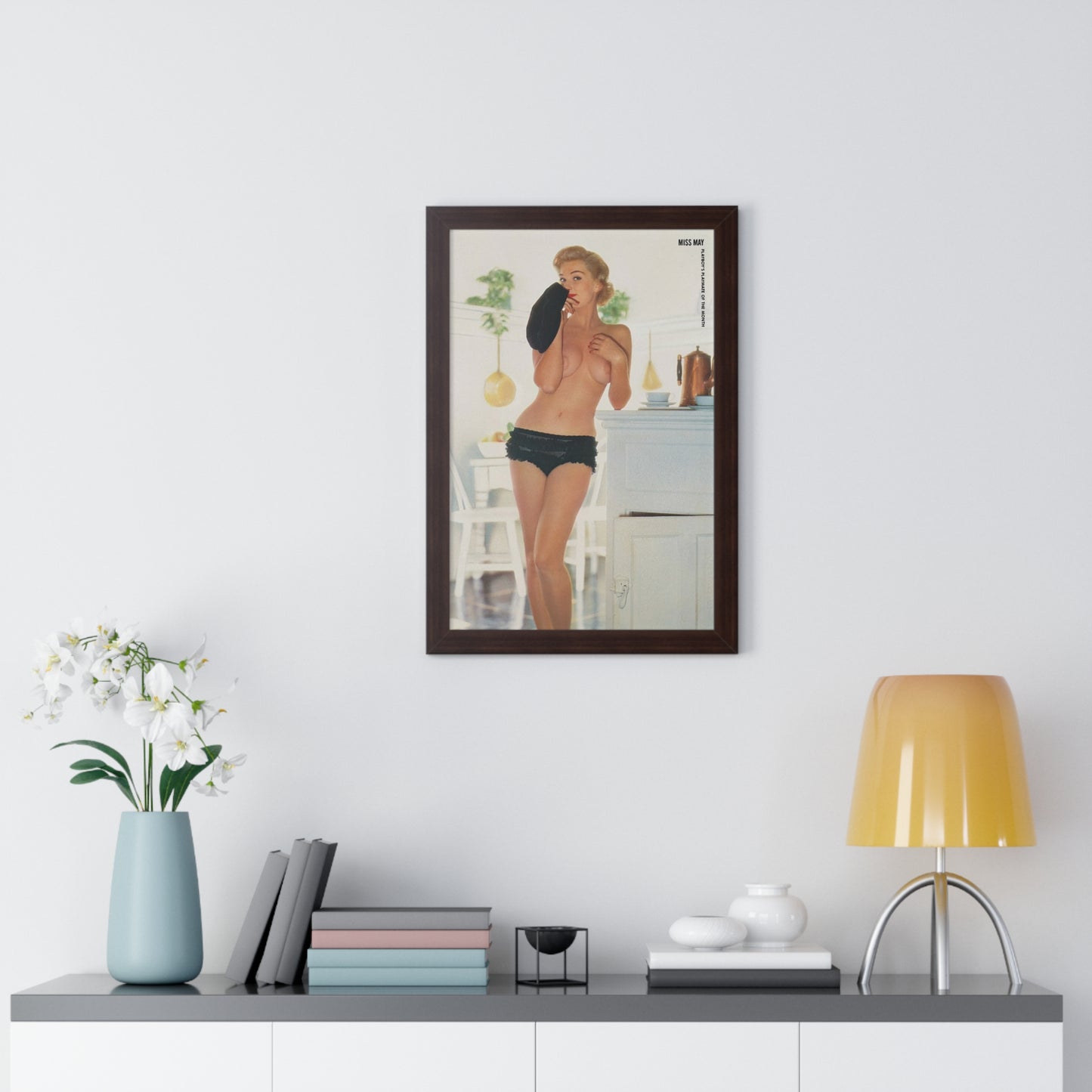 Framed Vertical Poster Playboy Playmate May 1956 Marion Scott
