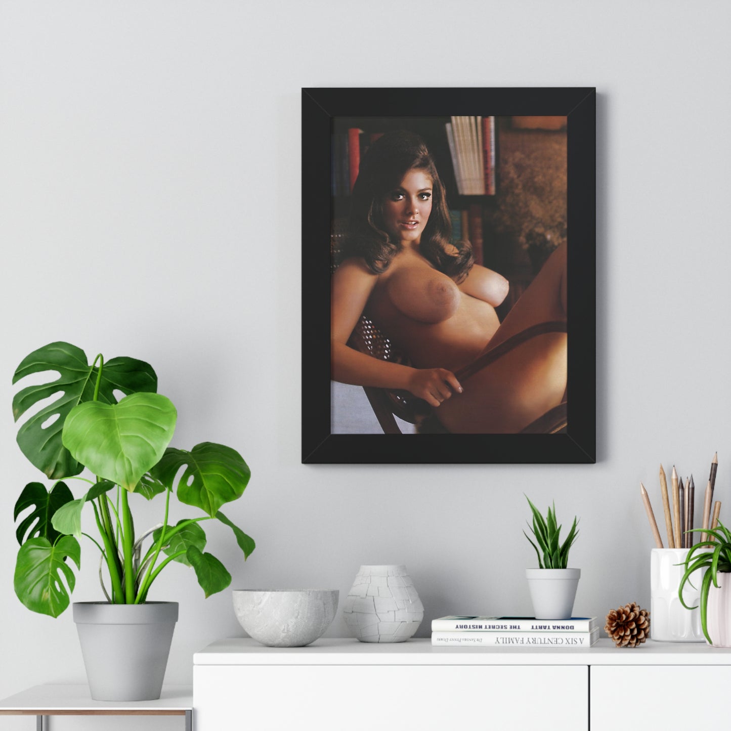 Framed Vertical Poster Playboy Playmate Cynthia Myers Nude
